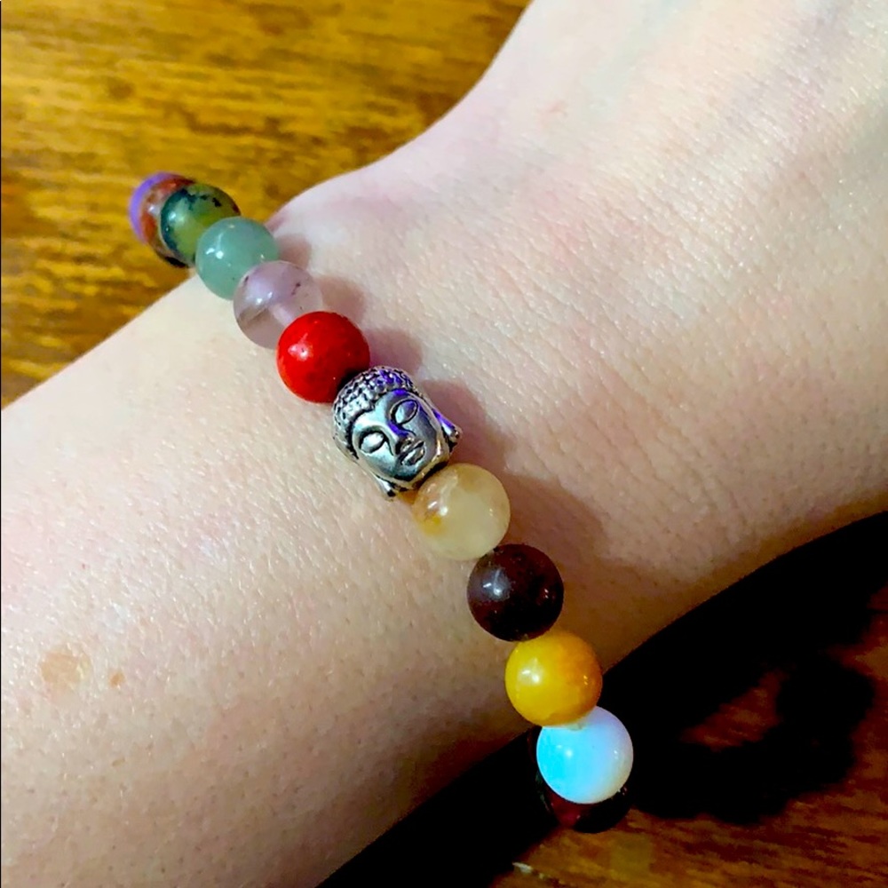 Multicolored Buddha Beaded Bracelet